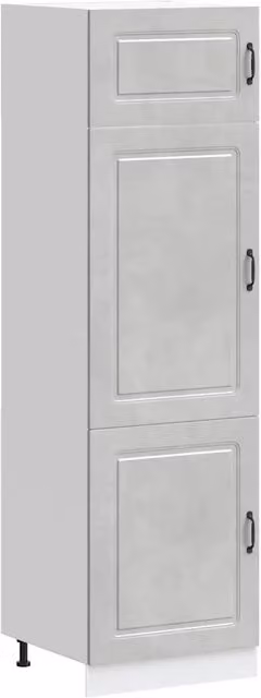 Mobile da cucina Kalmar con spazio contenitivo, stile moderno, colore grigio, L: 60 cm, P: 57 cm, H: 207 cm