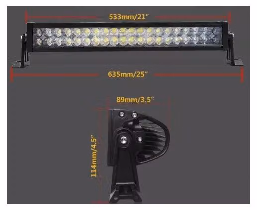 Barra LED Epistar 4D ad alta potenza da 54 cm e 120 W, faro a LED, 12 V/24 V, 7200 lumen