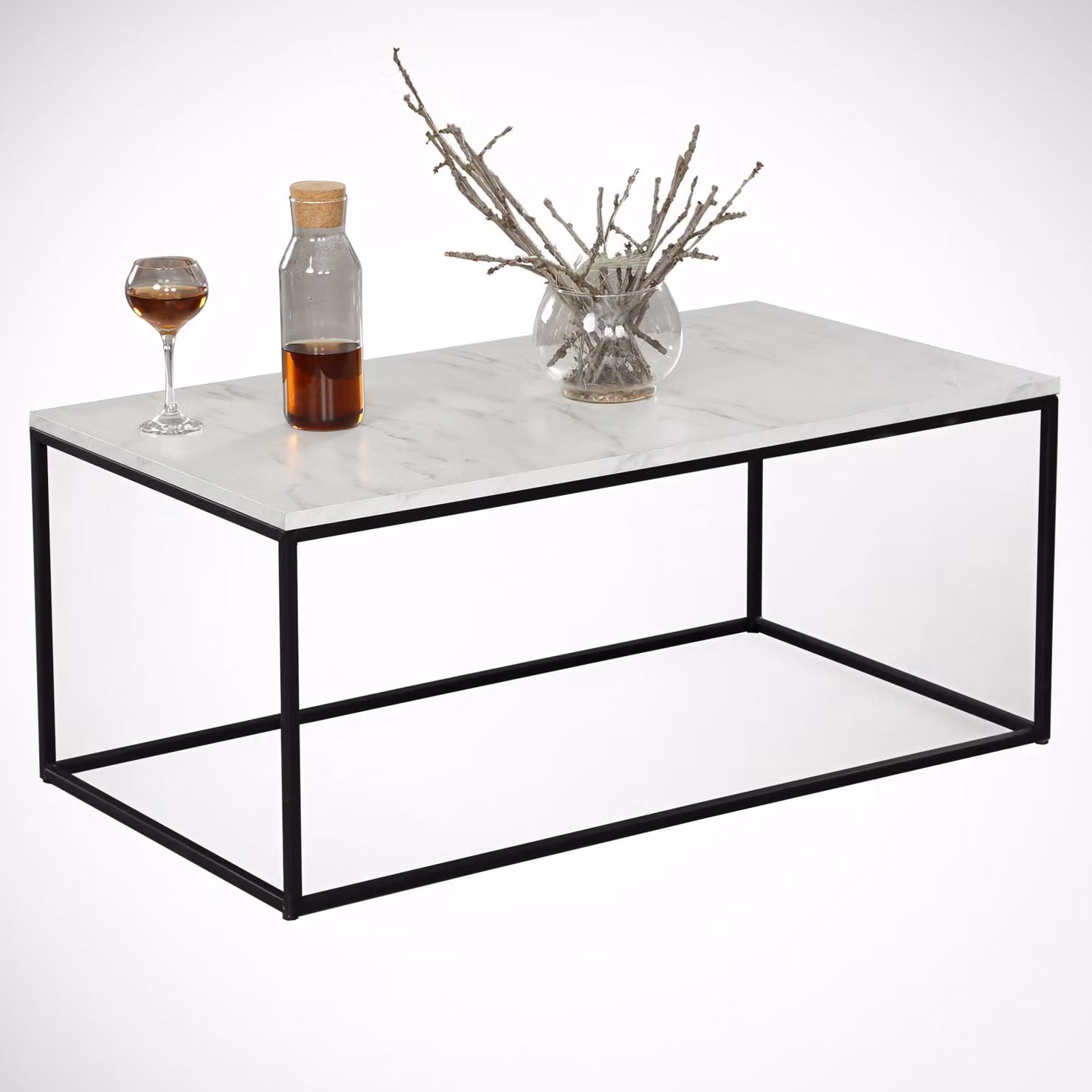Skye Decor, Cosco - Marmo, tavolini da salotto, bianco, 95 x 43 x 55 cm