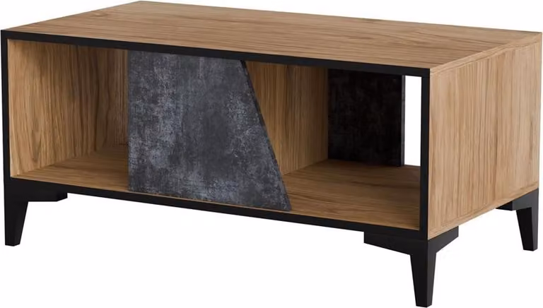 Tavolo da salotto/consolle OVO 90x50xH39 quercia/calcestruzzo