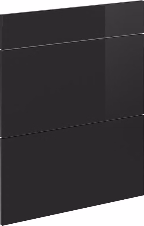 Frontale cucina Vicco R-Line Nero lucido 59.6 x 70.4 cm frontale del mobile per mobile base con cassetti, Model 40920
