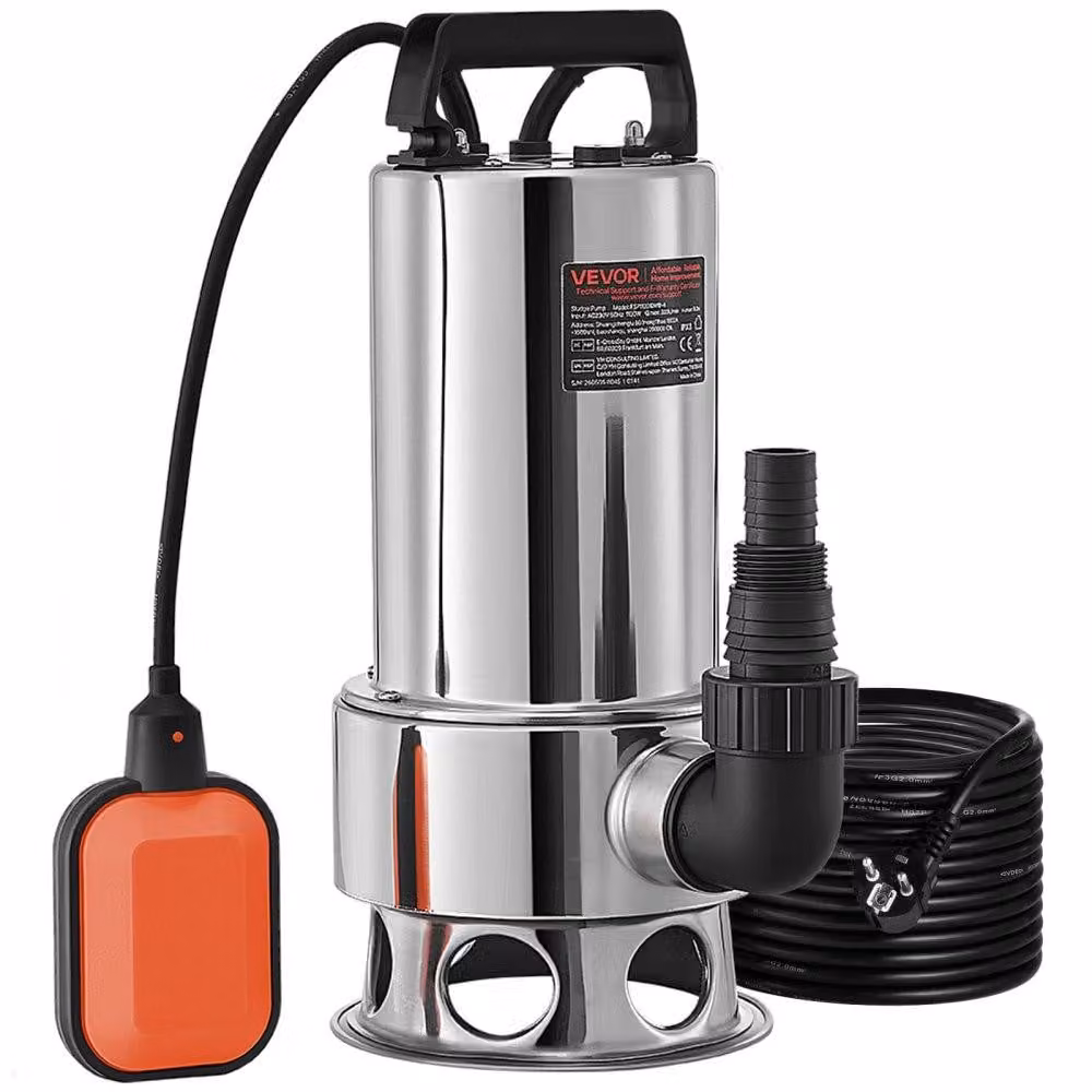 Pompa sommergibile automatica - Potenza: 1300 W - Capacità: 20.000 litri all'ora