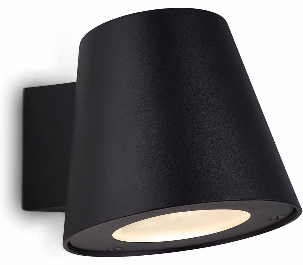 BRILONER NEAPEL Lampada da parete per esterni a LED, protezione dagli spruzzi d'acqua IP44, luce bianca neutra, nero, 9,5 x 11 x 14 cm