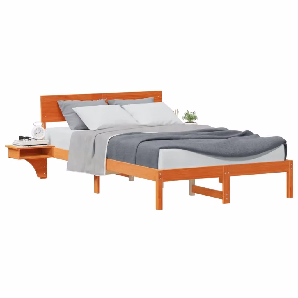 Struttura letto con cassetti vidaXL in pino massello marrone cerato L/P/H: 200 x 120 x 73 cm – 2
