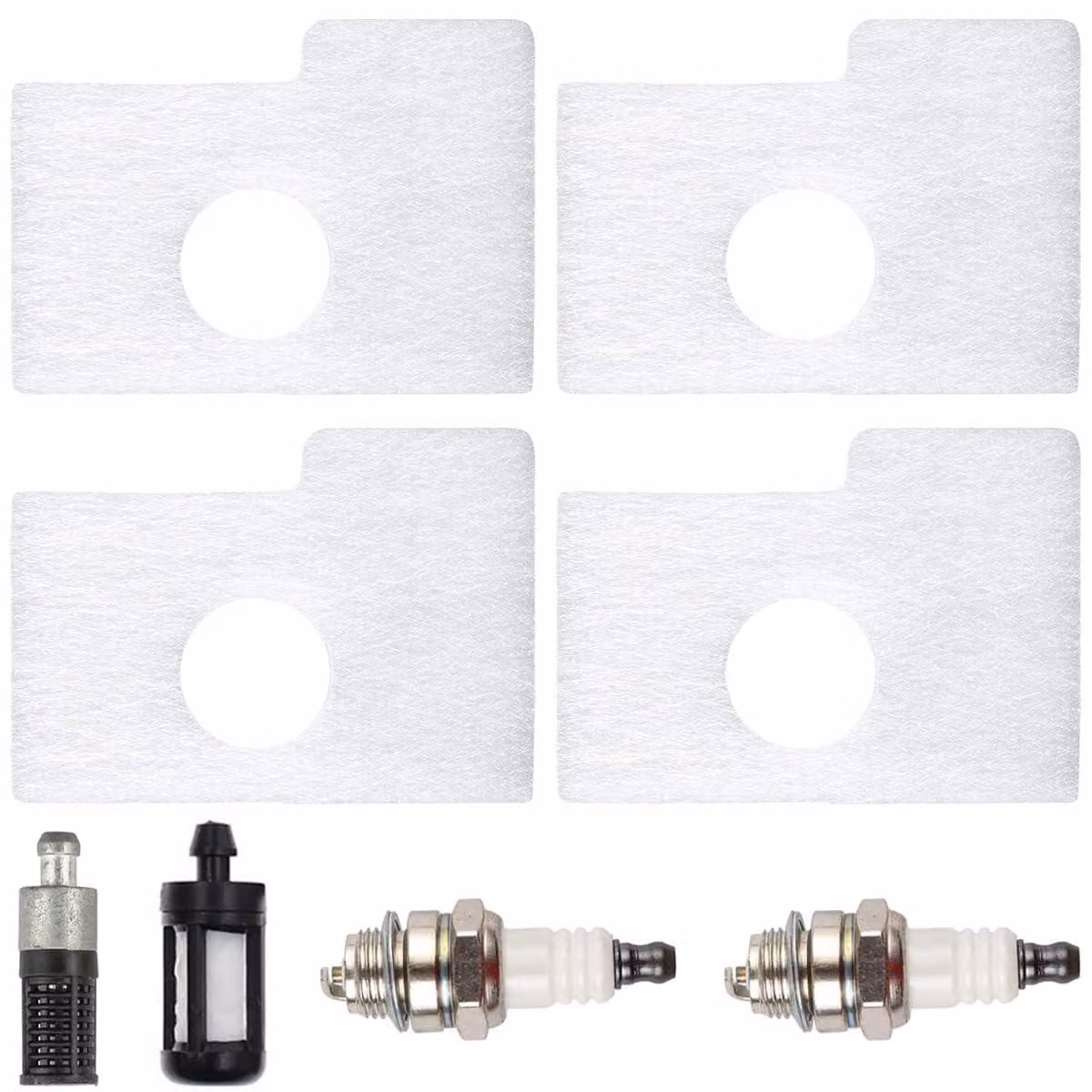 Kit filtri per motosega Stihl 017, 018, MS170, MS180 - Contiene: 4 filtri dell'aria, 2 candele, 1 filtro carburante, 1 filtro olio - Codice: WA-NL-452-1