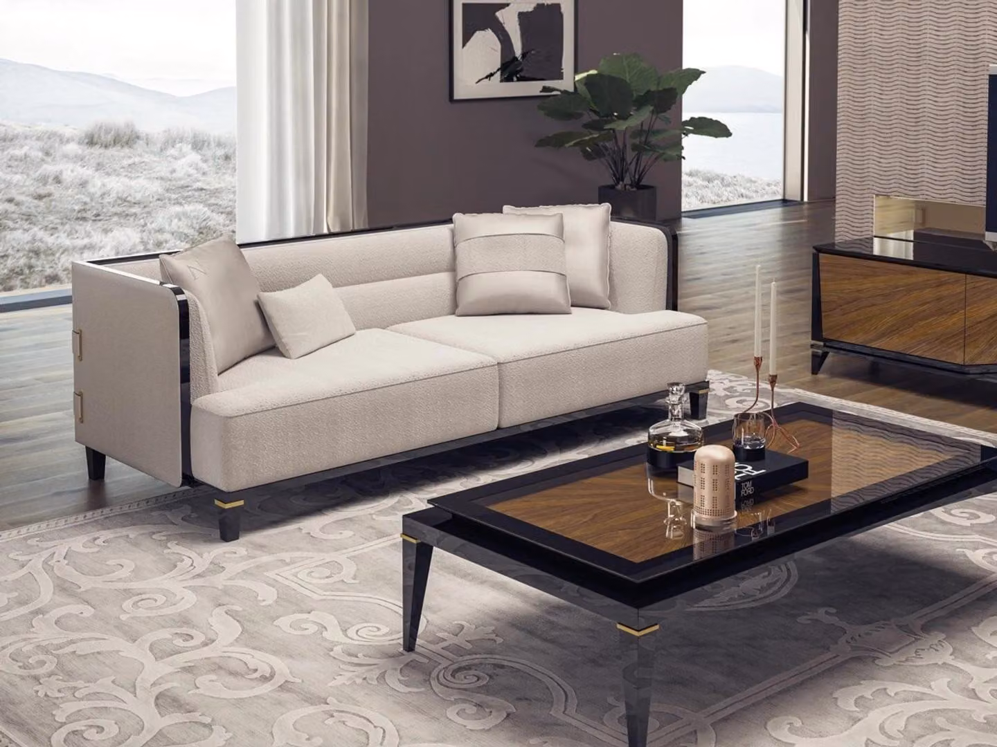 Wohnzimmer Modern Weiß Sofa Dreisitzer Couch Designer Polstermöbel