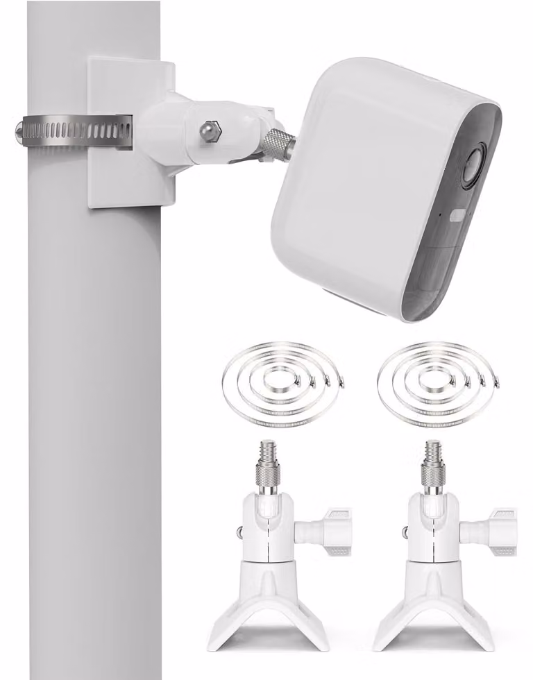 Supporti universali per telecamere di sicurezza - Compatibili con Arlo Pro e EufyCam - Bianco, confezione da 2