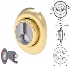 Mottura Defender Magnetico ad Altezza Fissa in Ottone 72 MMX90 con Spessore 14 mm