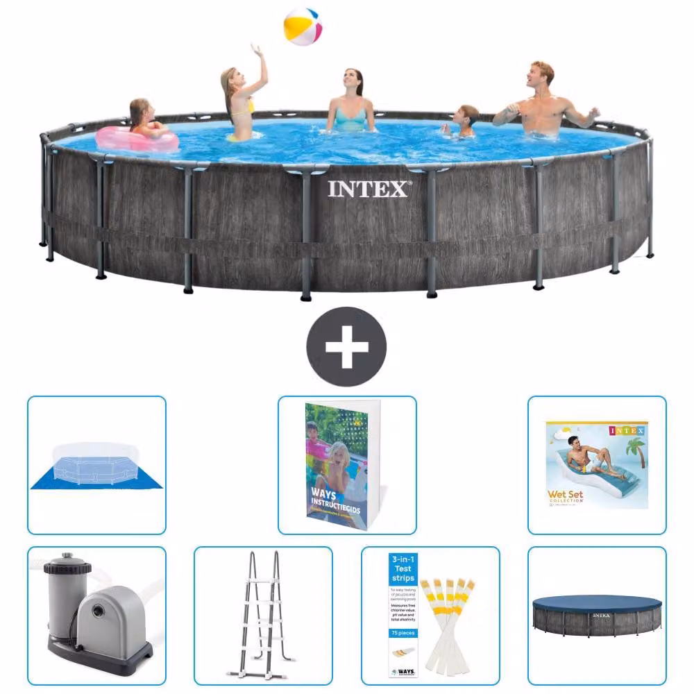 Struttura per piscina a forma di prisma - 549x122 cm - composta da 6 elementi - modello S670