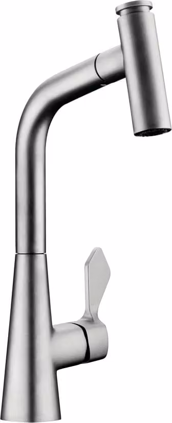 Miscelatore NABER UMORE 2 in acciaio inox con bocca estraibile / Miscelatore da cucina / Miscelatore monocomando