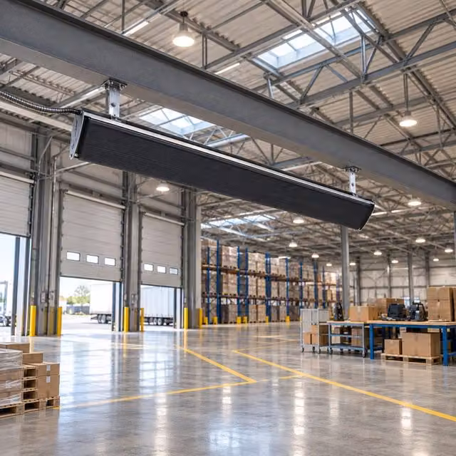 Riscaldatore Industriale a Infrarossi SINED in Alluminio Nero 4000 W