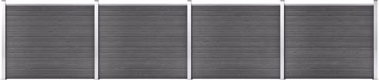 Maison Exclusive - Set di pannelli per recinzione in WPC 699 x 146 cm, nero