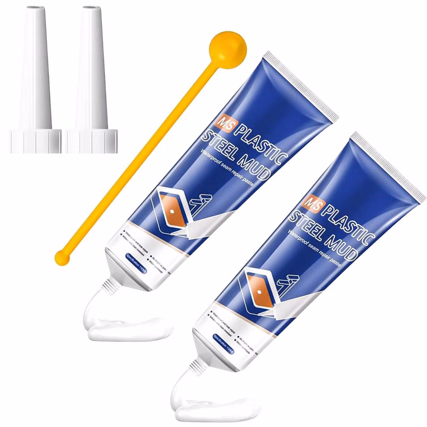 Sigillante in silicone per uso sanitario, impermeabile, confezione da 5 pezzi, colore bianco, ideale per cucina e bagno