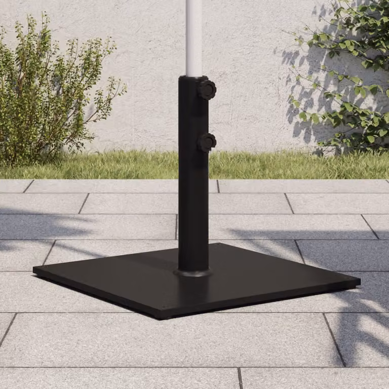 Base per ombrellone vidaXL in acciaio nero, compatibile con pali Ø32/38/48 mm, peso 17 kg