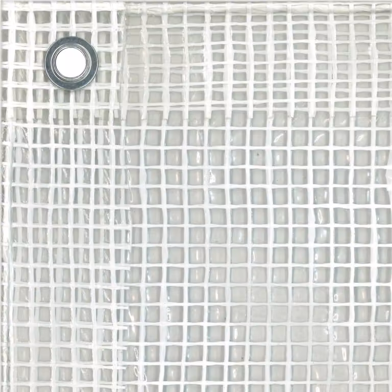 Rete con anelli integrati, dimensioni 4,00 x 6 metri, colore bianco trasparente