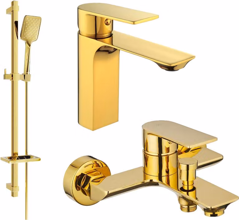 Mexen Alexa DQ62 set da bagno, dorato - 71203DQ62-50