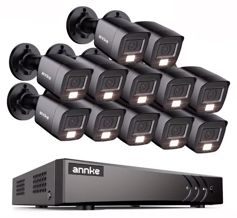 Kit di sicurezza cablato - Sistema di videosorveglianza - Telecamere di sicurezza - Set di telecamere di sorveglianza - Registratore DVR - 0 TB di spazio di archiviazione