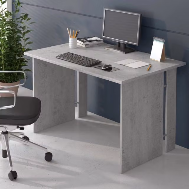 Scrivania Modulabile DMORA Ullano Grigio, L: 119 cm, P: 78.2 cm, H: 75 cm