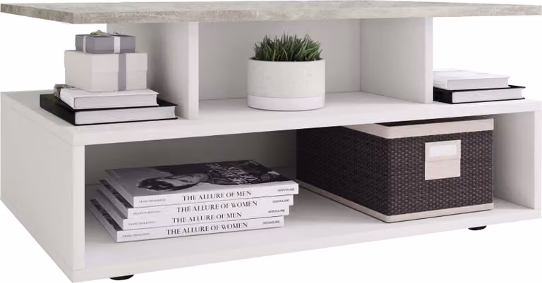Tavolino in legno | Sofatic con spazio di archiviazione sufficiente | Dimensioni ca. H. 40 x W. 80 x D. 50 cm | Tavolo da soggiorno - Esila