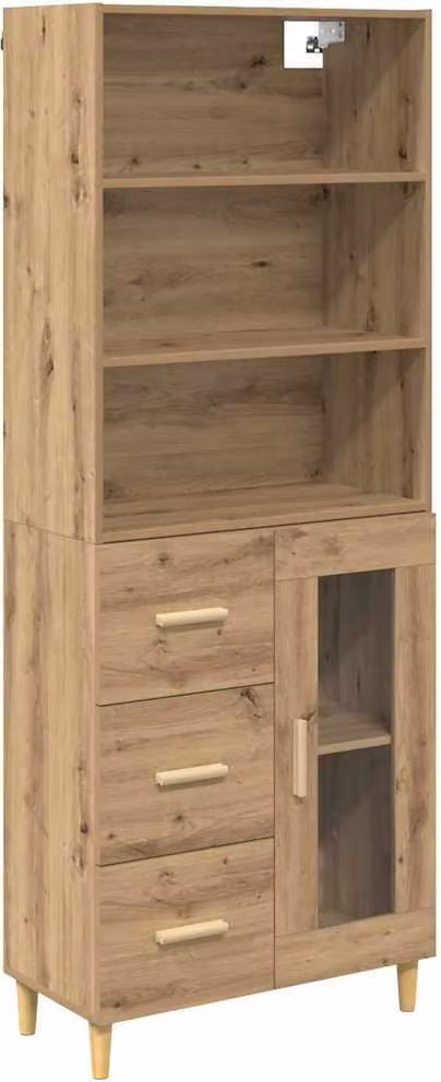 Credenza con cassetto Rovere artigianale 69,5 x 34 x 180 cm