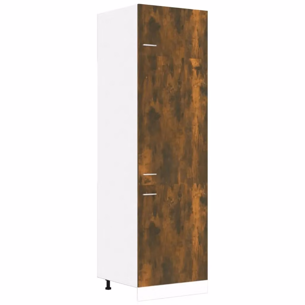 Armadio per Frigo Lyon vidaXL in Rovere Fumo Marrone con Ante a Battente L: 60 cm, P: 57 cm, H: 207 cm – 2