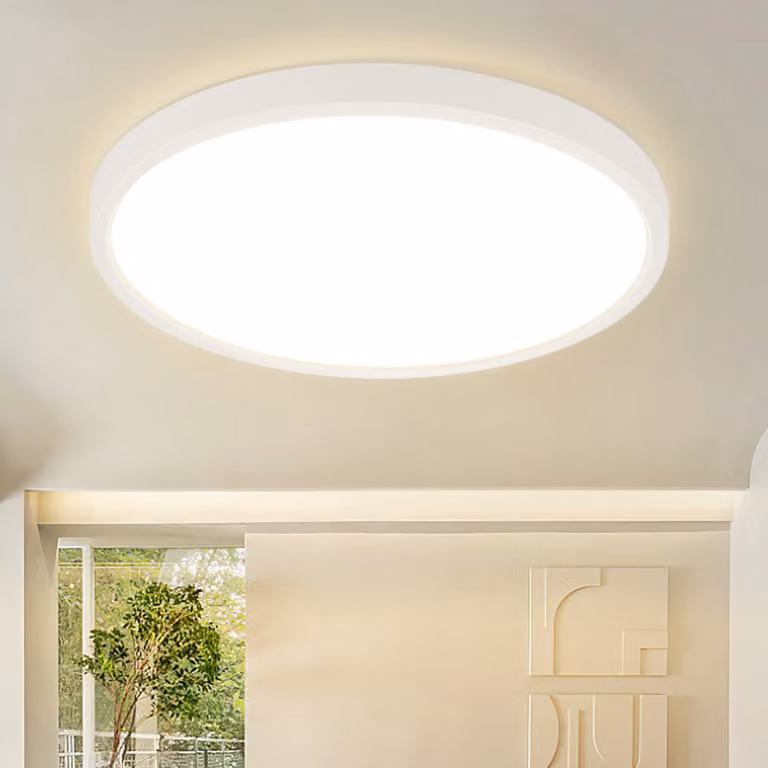ZMH plafoniera LED plafoniera bagno lampada 24 W diametro piatto 30 cm camera da letto lampada rotonda cucina lampada bianca illuminazione soffitto 3000 K per bagno cucina corridoio