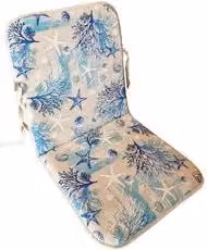 Cuscino basso rettangolare Olibò in misto cotone colore blu Oceano azul non sfoderabile