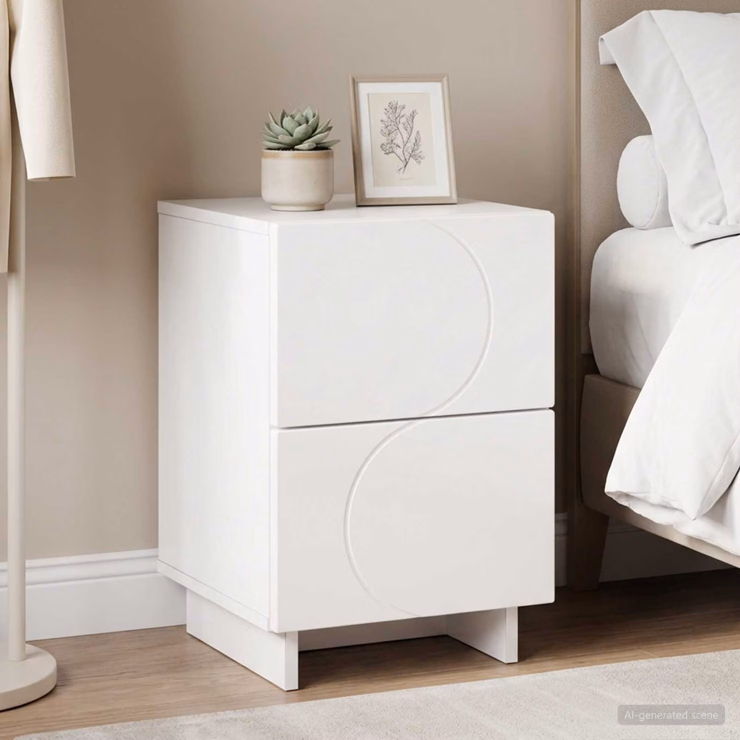 vidaXL Armadio da Notte Bianco 33,5 x 34,5 x 50 cm