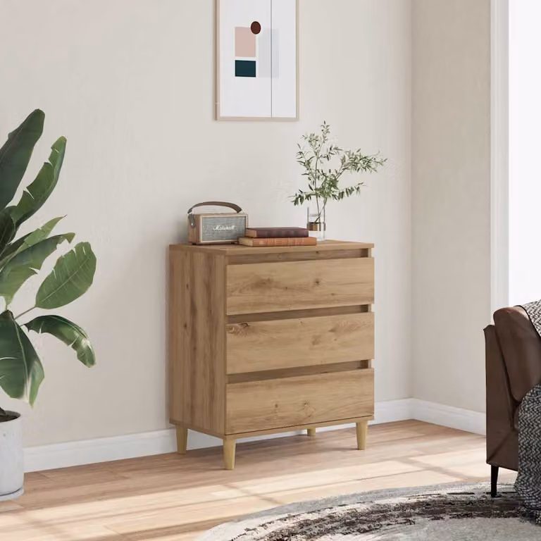 Credenza vidaXL in legno marrone stile scandinavo per cucina e sala da pranzo L: 60 cm, P: 35 cm, H: 70 cm