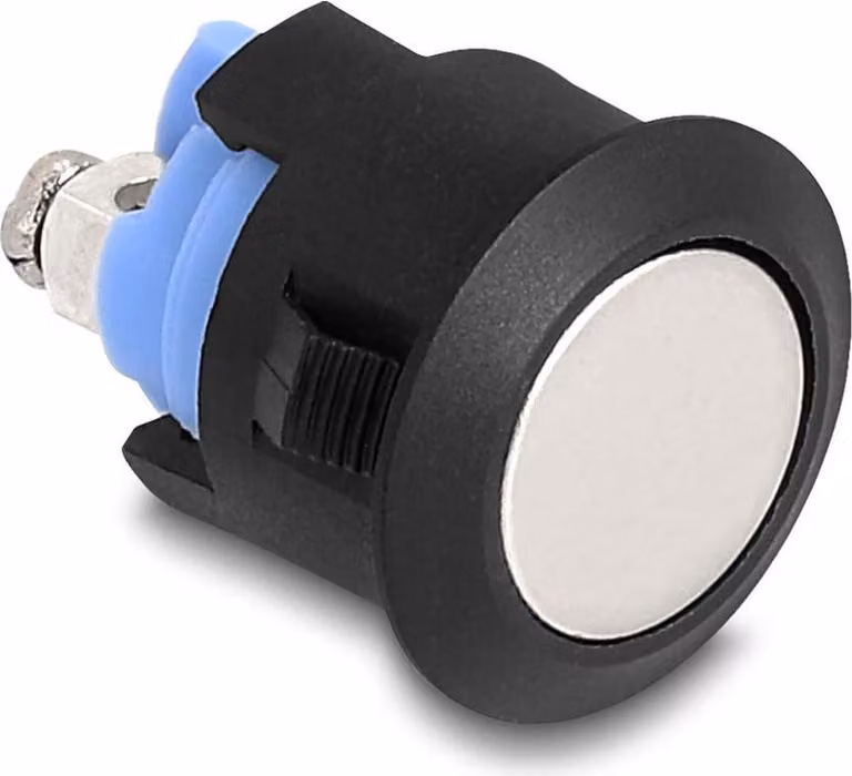 DELOCK Drucktaster zum Einbau 16 mm 2x Schraubk. flach Kunst