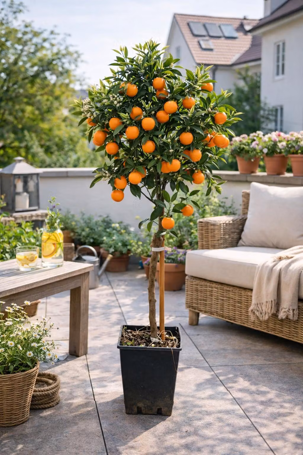 Albero di clementine Hernandina 120–150 cm – Albero di agrumi mediterraneo, resistente al freddo e autofertile, clementine dolci per giardino e terrazza
