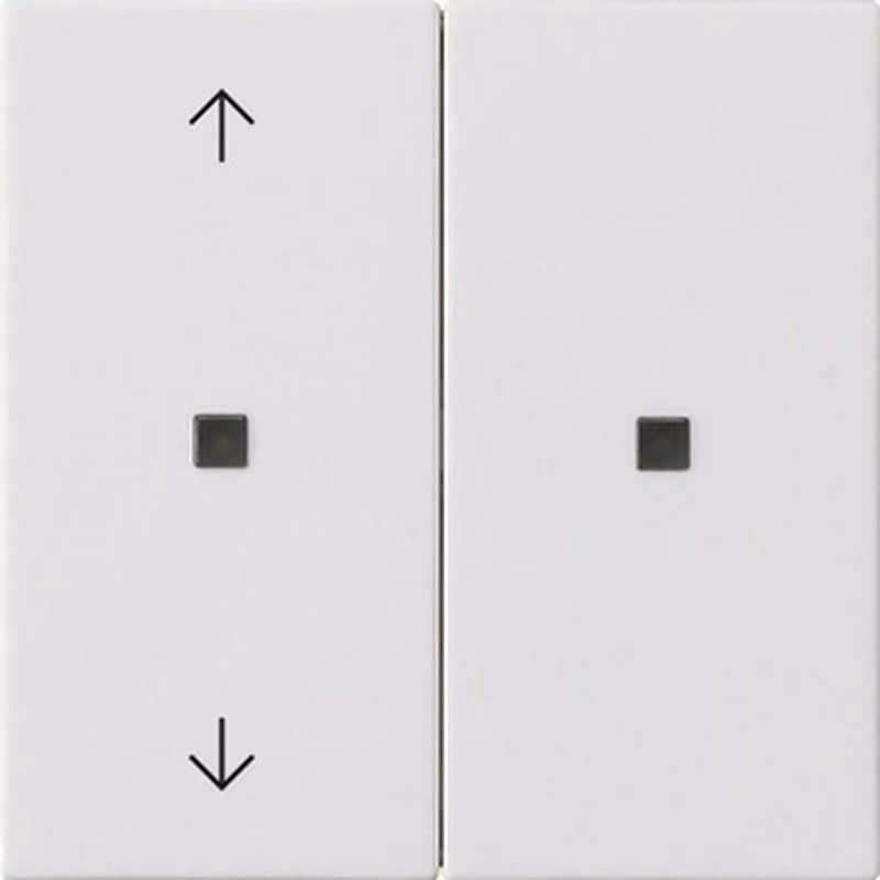 Pannello di comando Gira RF 2f con frecce, sistema KNX 55, bianco puro, m 510827