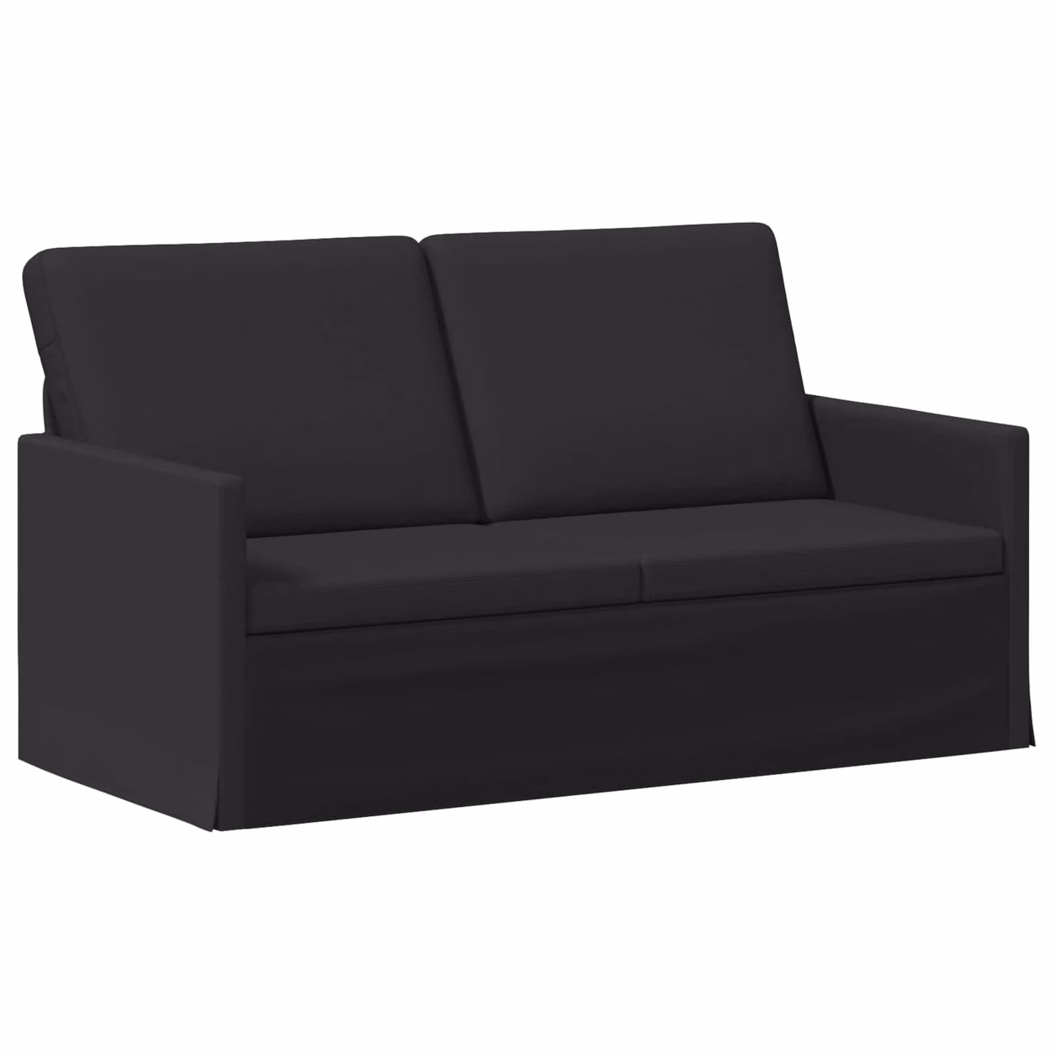 Divano a 2 posti vidaXL in tessuto nero con struttura in metallo per il tuo soggiorno L/P/H: 150 x 81 x 82 cm