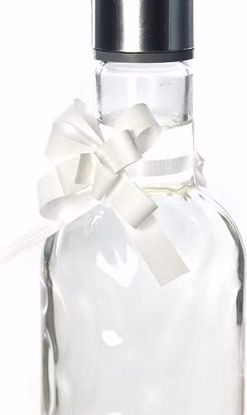 Nastri, fiocchi, 1 cm, 50 pezzi, bianco