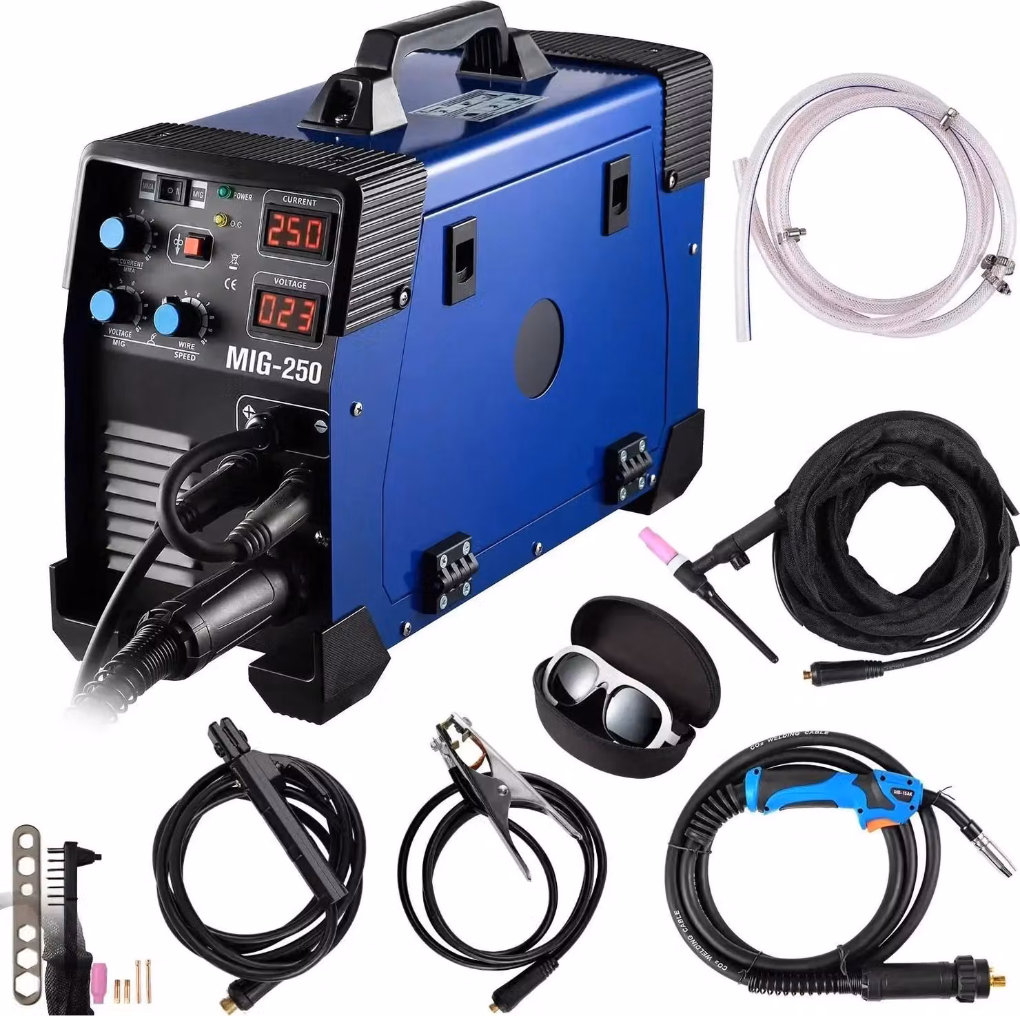 Saldatrice, 3 in 1 MIG/MMA/TIG, design compatto, MIG250