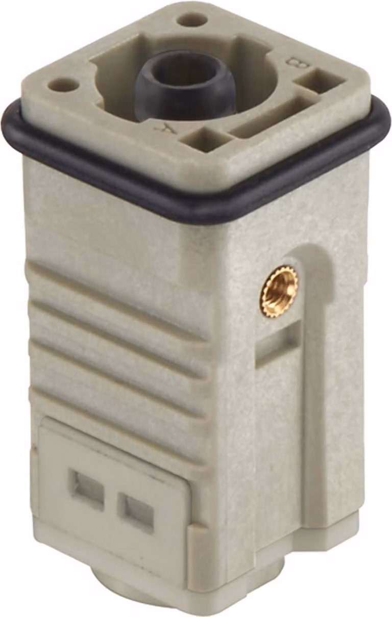 "Han Q1/0 inserto a pin (M) connessione a vite assiale, 1 polo 400V, 100A"