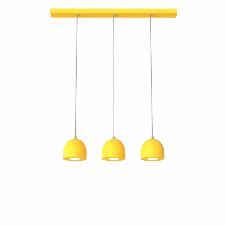 Lampada A Sospensione Campanella Linear X3 Monocolore Opaca