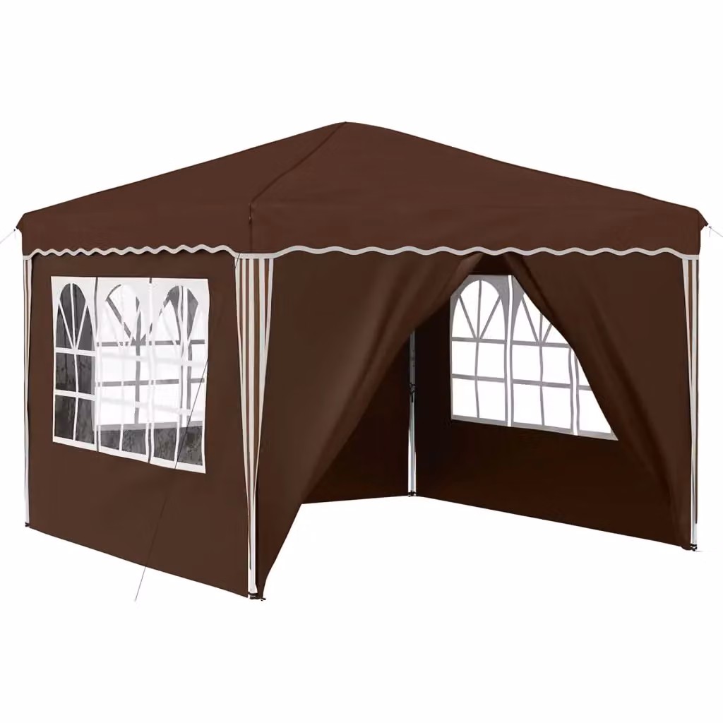 Gazebo pop-up per feste DESIGN IN, colore marrone, L/P/H: 288 x 288 x 245 cm – 2