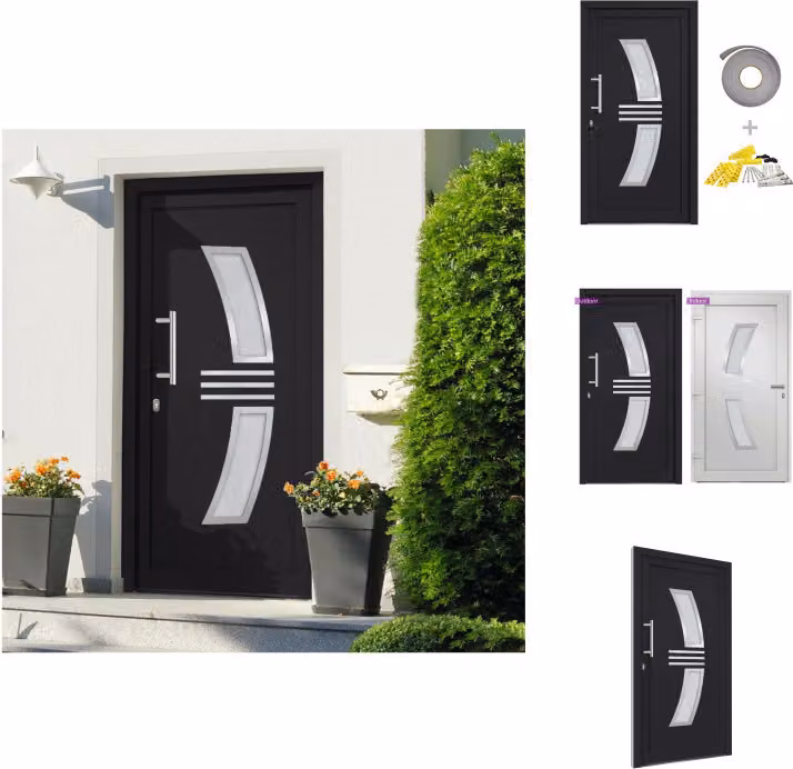 vidaXL Porta d'ingresso antracite 108x200 cm - Porte d'ingresso