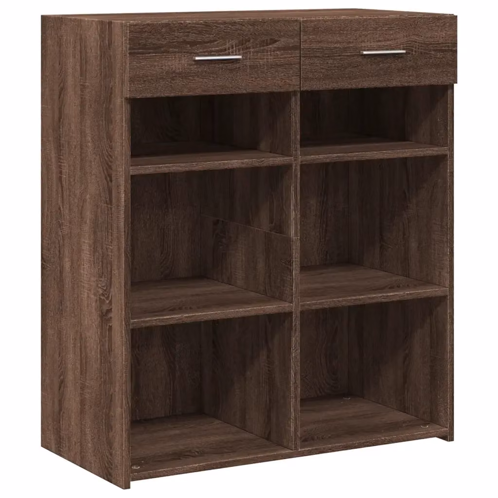 Credenza in legno rovere marrone stile classico vidaXL L/P/H: 80 x 42,5 x 93 cm – 2