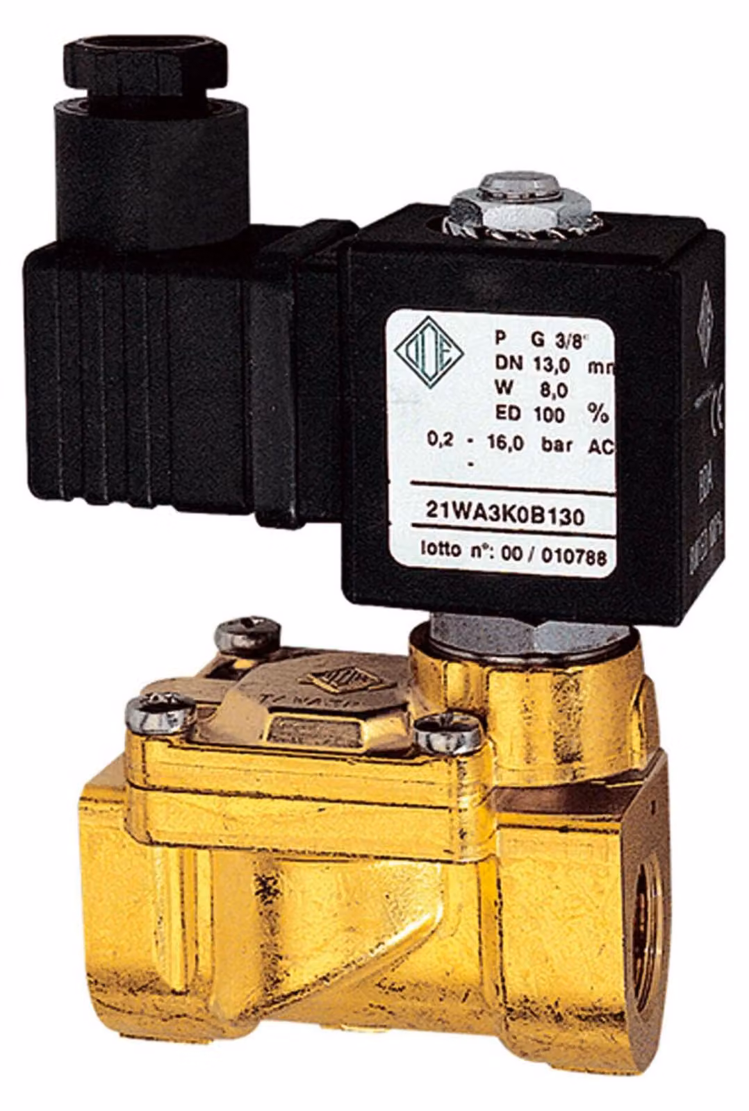 Riegler 2/2-MV,MS,NO,vorge.,230-240V,50-60Hz,16VA,NBR,G1/2,PN0,2-16bar