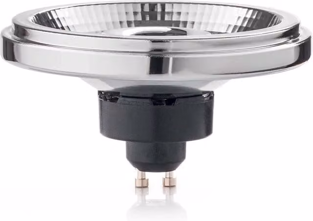 Set di 10 lampadine LED GU10 Ideal Lux da 12 W, 3000 K luce bianca calda, 1050 Lm, finitura cromo