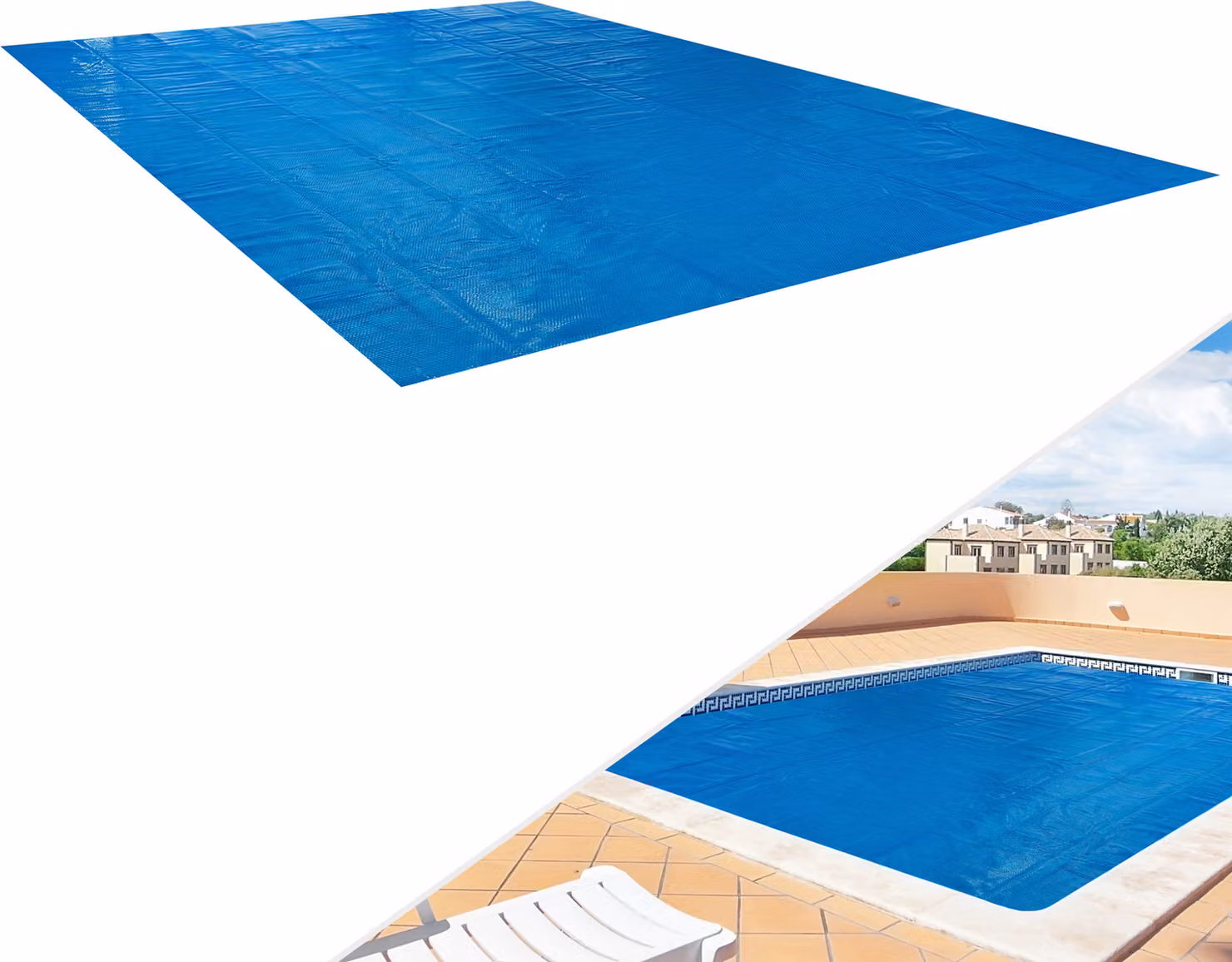 Lamina solare AREBOS, telone solare, riscaldamento solare, telone termico, riscaldamento piscina