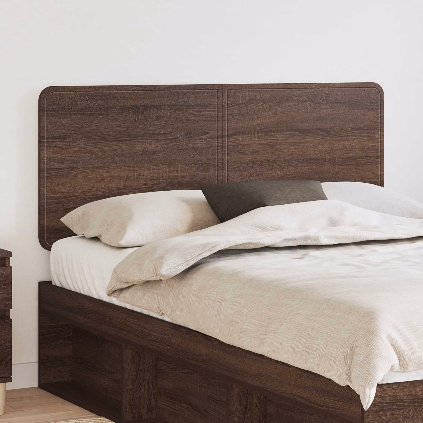 Testiera per letto moderna vidaXL in legno ingegnerizzato color rovere marrone