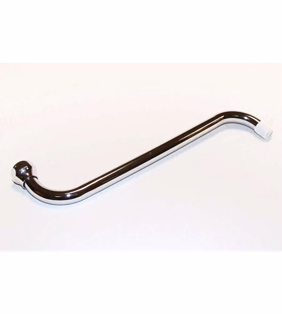 Bocca di ricambio a "S" per rubinetto, senza aeratore 250 mm.