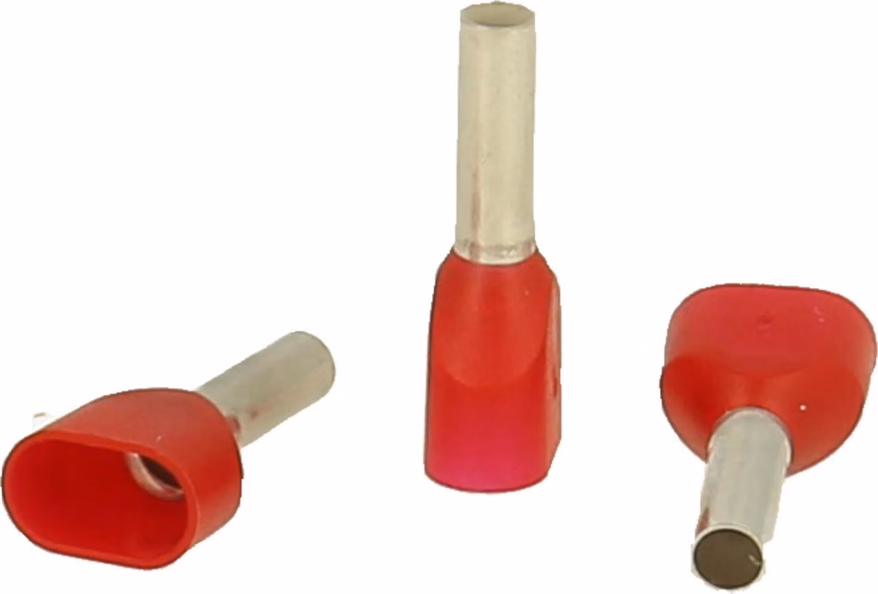 Guaine terminali isolate a due estremità, dimensione N, codifica a colori WE, sezione 2x 1,5mm², colore rosso - 1 pezzo