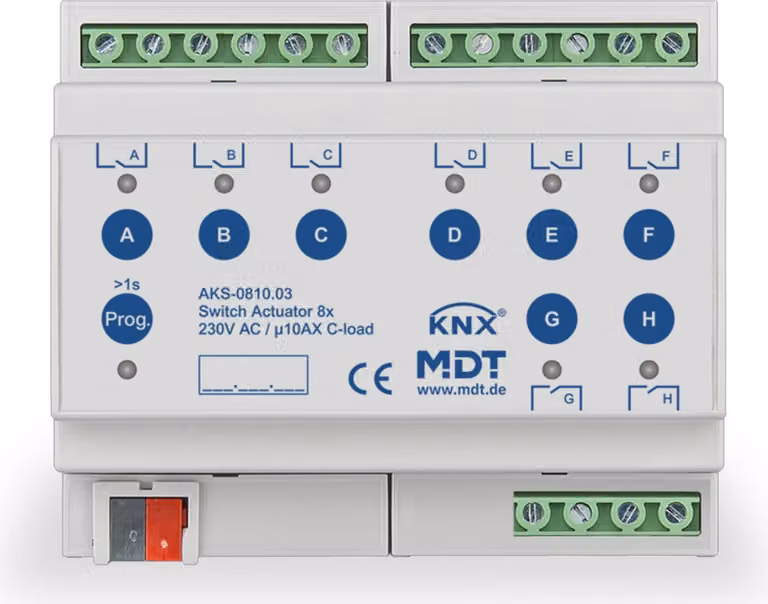 MDT KNX Attuatore di commutazione C-Last 8fach REG, 1 pz.