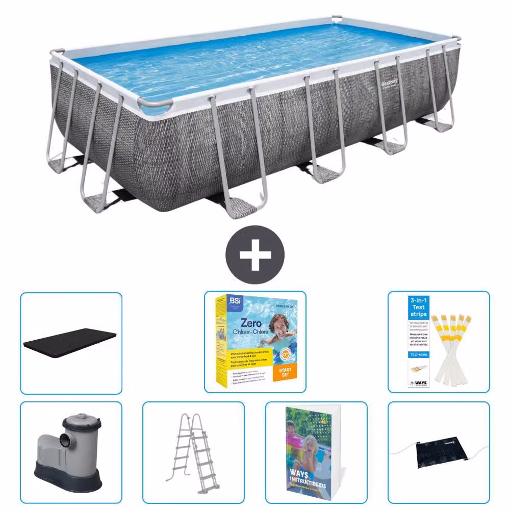 Bestway Power Steel, piscina rettangolare - 549x274x122 cm - 6 pezzi, modello S582