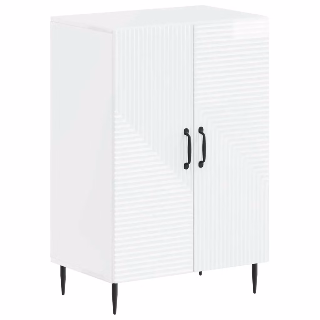 Mobile per scarpe moderno vidaXL Bianco Lucido L: 59,5 cm, P: 39,5 cm, H: 89,5 cm – 2
