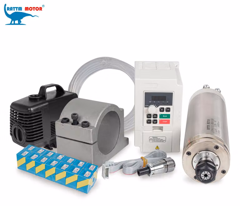 Motore mandrino – Raffreddato a liquido – 2,2 kW – Mandrino a morsetto ER20 – Acciaio inossidabile – Lavorazione metallica CNC